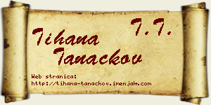 Tihana Tanackov vizit kartica